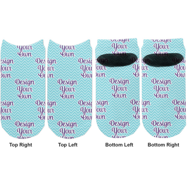 Custom Design - Adult Ankle Socks - Double Pair - Front and Back - Apvl