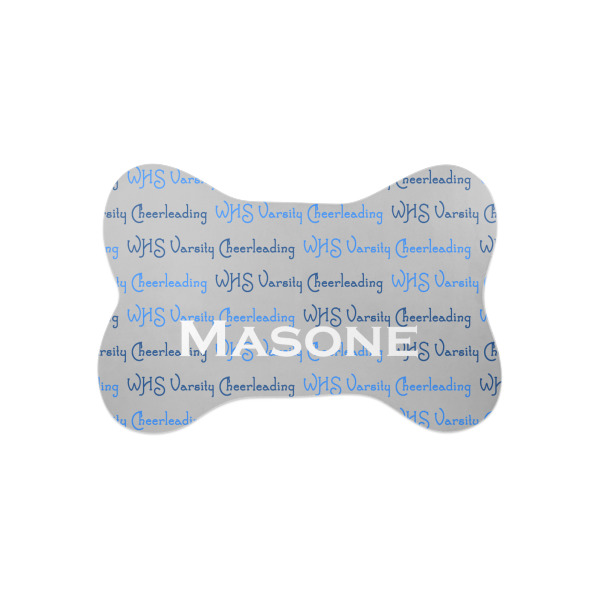 Custom Design Your Own Bone Shaped Dog Food Mat - Small
