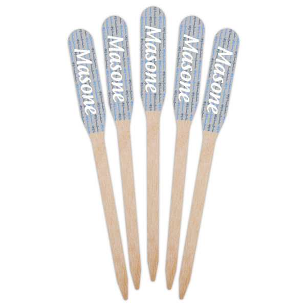 Custom Design - Wooden Food Pick - Paddle - Fan View