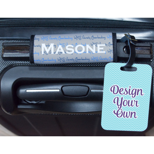 Custom Design - Metal Luggage Tag & Handle Wrap - In Context