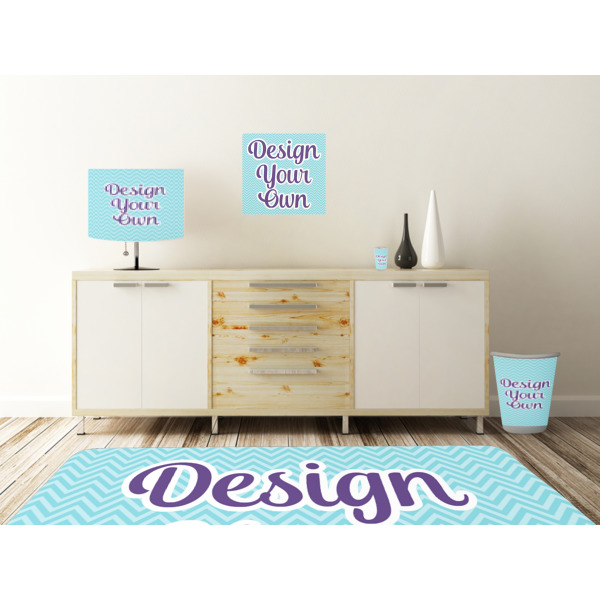 Custom Design - Square Wall Decal Wooden Desk