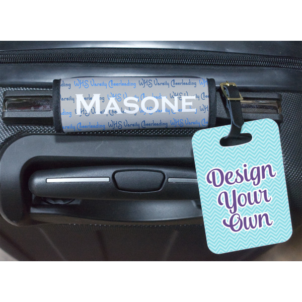 Custom Design - Luggage Wrap & Plastic Rectangular Tag - In Context