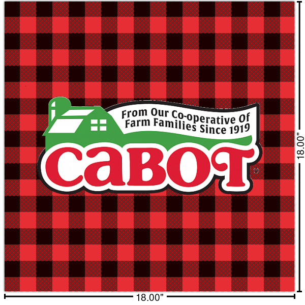 Custom Lumberjack Plaid Cabinet Decal - Medium (Personalized)