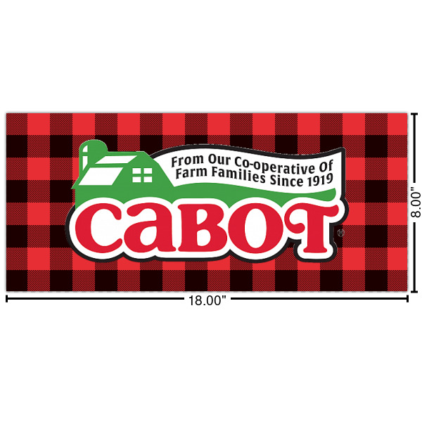 Custom Lumberjack Plaid Cabinet Decal - Small (Personalized)