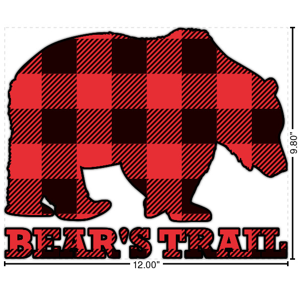 Custom Lumberjack Plaid Graphic Decal - Medium (Personalized)