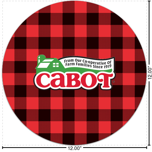 Custom Lumberjack Plaid Round Decal - Medium (Personalized)