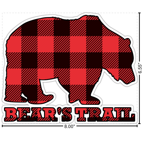 Custom Lumberjack Plaid Graphic Car Decal (Personalized)
