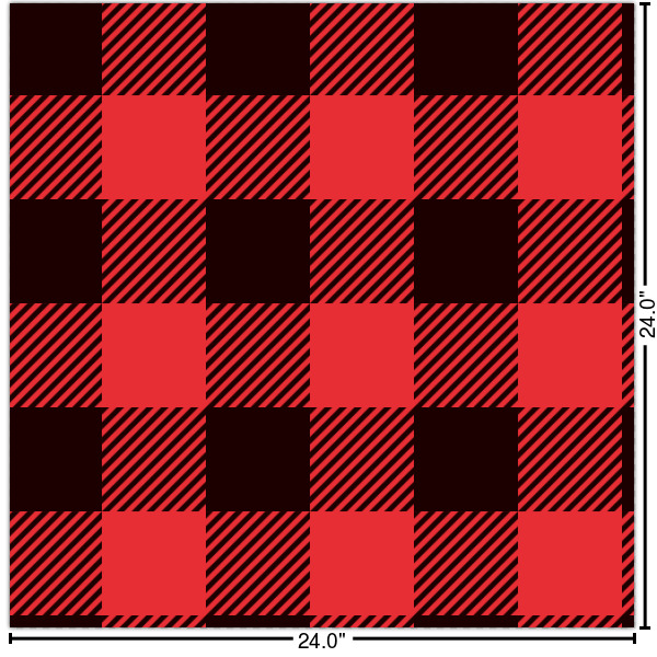 Custom Lumberjack Plaid Wallpaper & Surface Covering (Water Activated 24"x 24" Sample)
