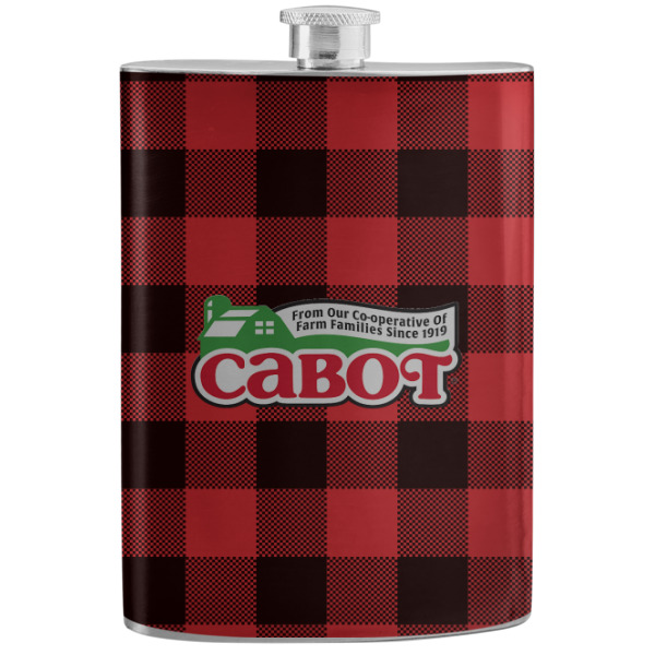 Custom Lumberjack Plaid Stainless Steel Flask (Personalized)