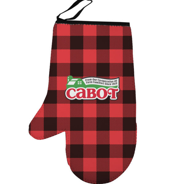 Custom Lumberjack Plaid Left Oven Mitt (Personalized)