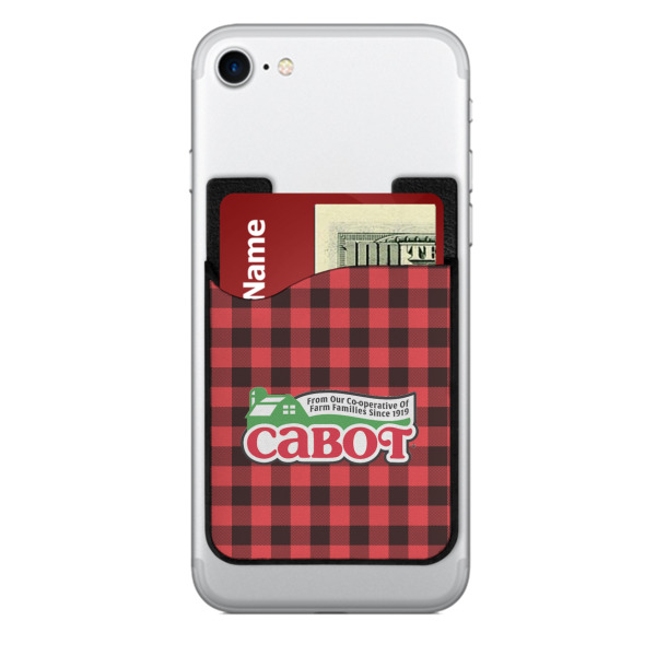 Custom Lumberjack Plaid 2-in-1 Cell Phone Credit Card Holder & Screen Cleaner (Personalized)