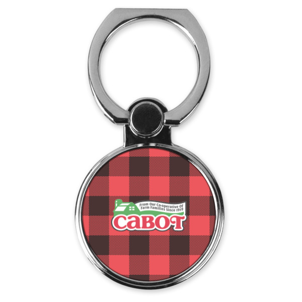 Custom Lumberjack Plaid Cell Phone Ring Stand & Holder (Personalized)