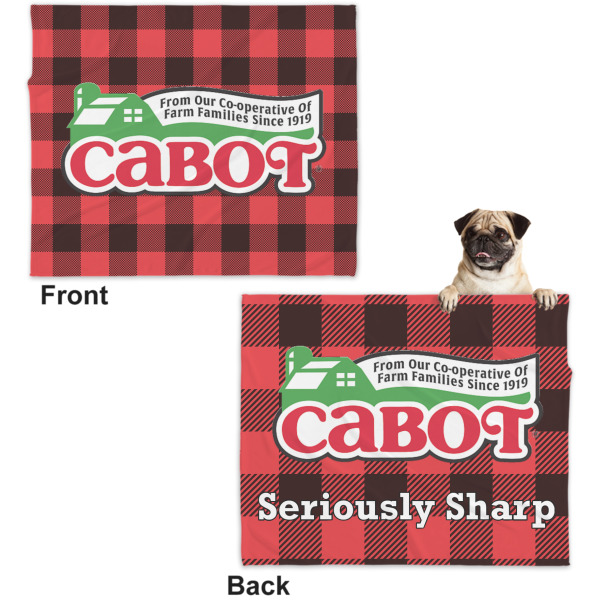 Custom Design - Microfleece Dog Blanket - Large- Front & Back