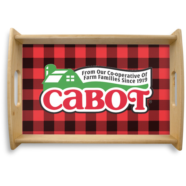 Custom Lumberjack Plaid Natural Wooden Tray - Small (Personalized)