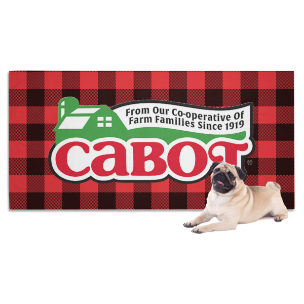 Custom Lumberjack Plaid Dog Towel (Personalized)