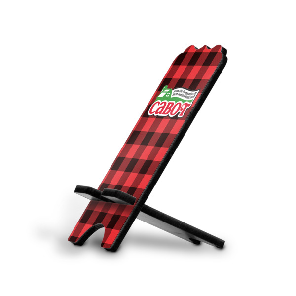 Custom Lumberjack Plaid Stylized Cell Phone Stand - Small w/ Name or Text