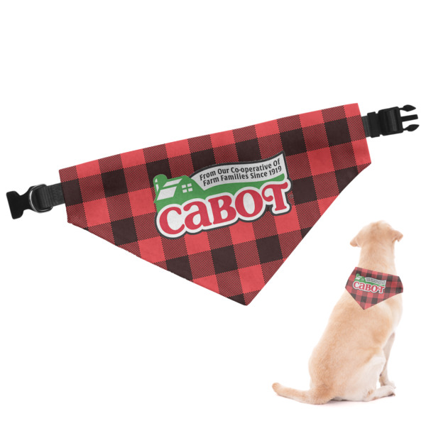 Custom Lumberjack Plaid Dog Bandana - Medium (Personalized)