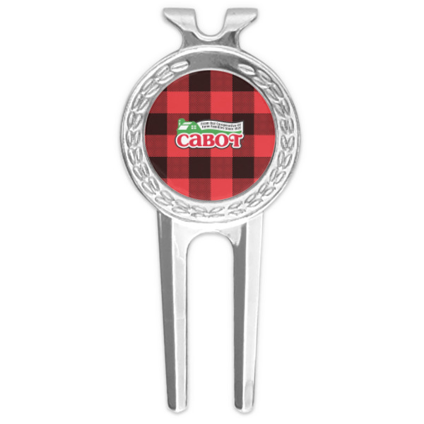 Custom Lumberjack Plaid Golf Divot Tool & Ball Marker (Personalized)
