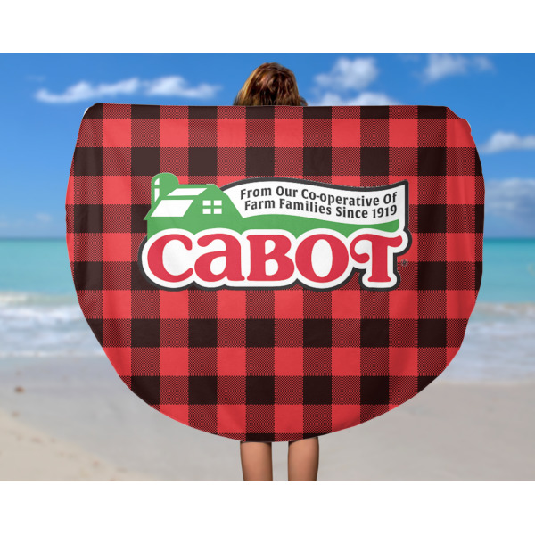 Custom Design - Round Beach Towel - In Use