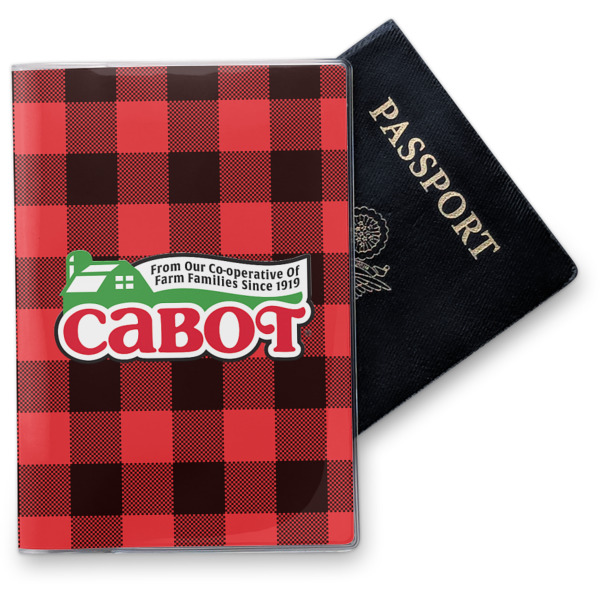 Custom Lumberjack Plaid Vinyl Passport Holder (Personalized)