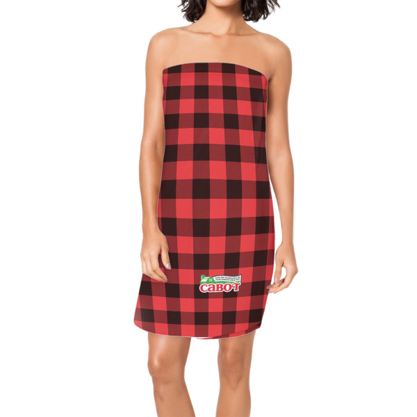 Custom Lumberjack Plaid Spa / Bath Wrap (Personalized)
