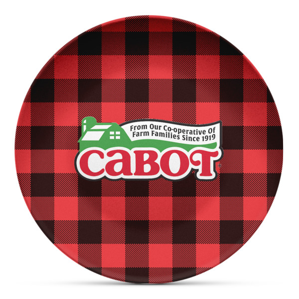Custom Lumberjack Plaid Microwave Safe Plastic Plate - Composite Polymer (Personalized)