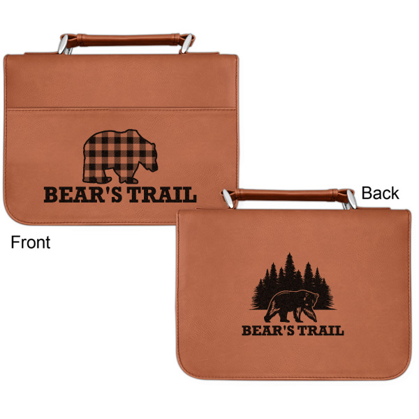 Custom Design - Cognac Leatherette Bible Covers - Small Double Sided Approval