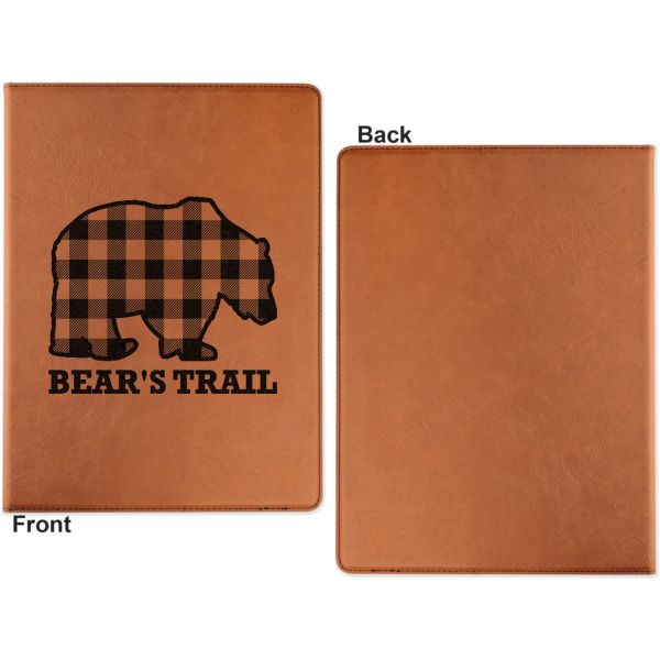 Custom Design - Cognac Leatherette Portfolios with Notepad - Small - Single Sided- Apvl