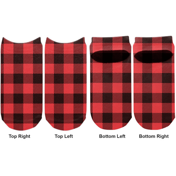 Custom Design - Adult Ankle Socks - Double Pair - Front and Back - Apvl