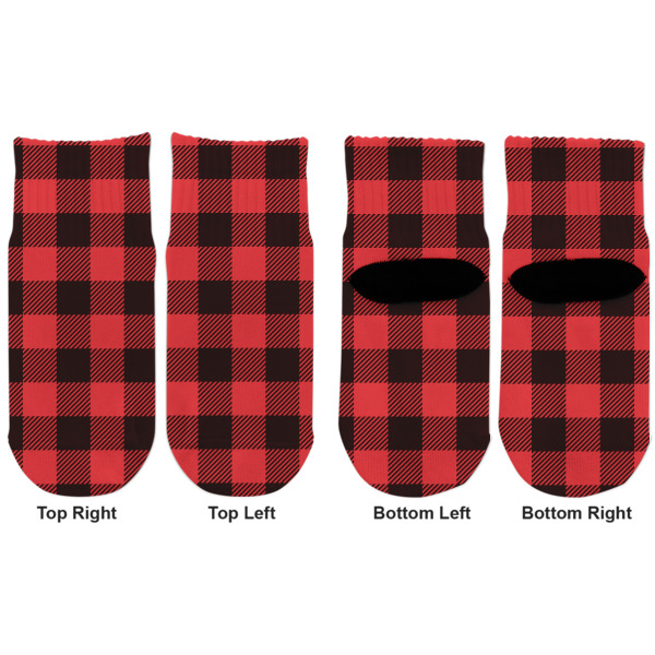 Custom Design - Toddler Ankle Socks - Double Pair - Front and Back - Apvl