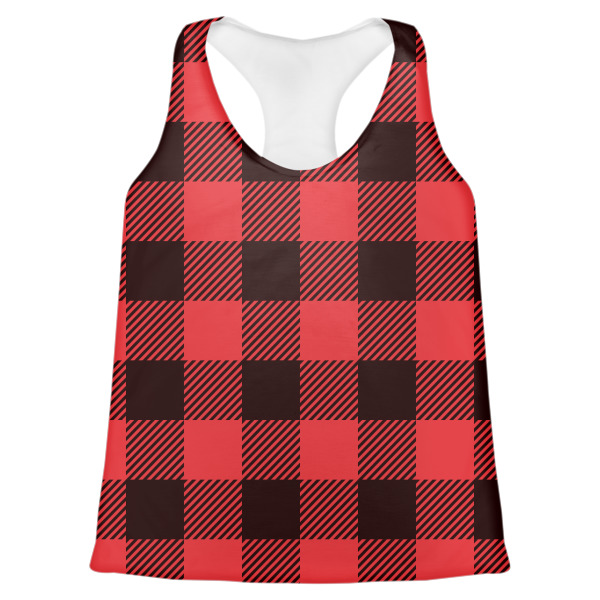 Custom Lumberjack Plaid Womens Racerback Tank Top