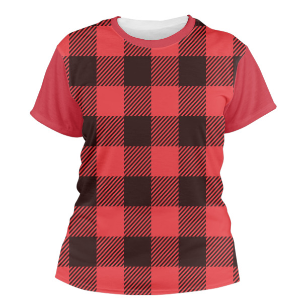 Custom Lumberjack Plaid Women's Crew T-Shirt