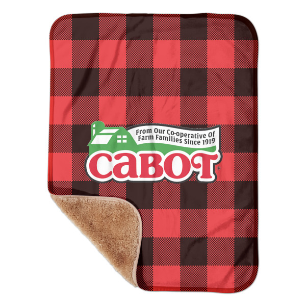 Custom Lumberjack Plaid Sherpa Baby Blanket - 30" x 40" w/ Name or Text