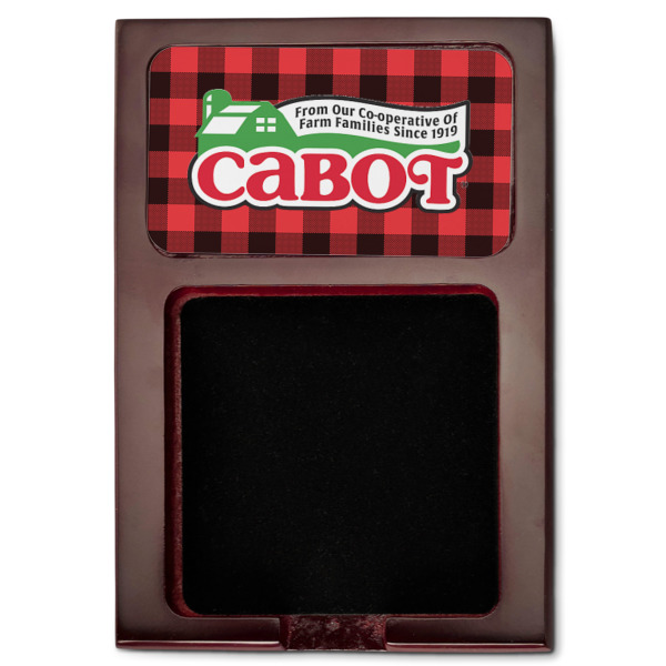 Custom Design - Red Mahogany Sticky Note Holder - Flat