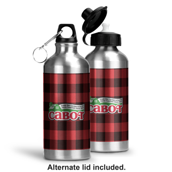 Custom Design - Aluminum Water Bottle - Alternate lid options