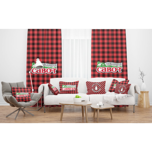 Custom Design - Sheer and Custom Curtains in Room with Matching Pillows