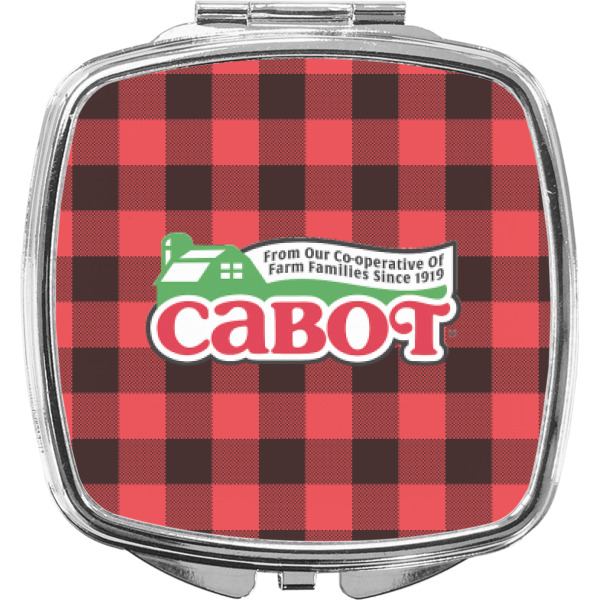 Custom Lumberjack Plaid Compact Makeup Mirror (Personalized)