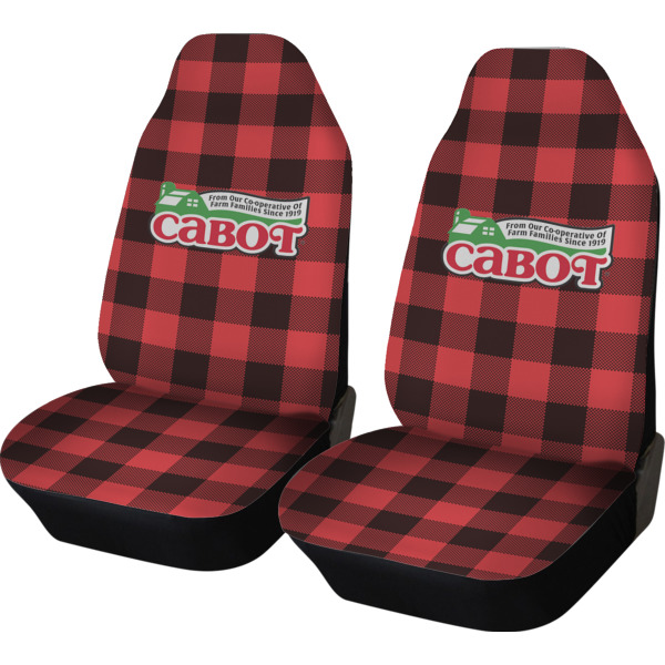 Custom Lumberjack Plaid Car Seat Covers (Set of Two) (Personalized)
