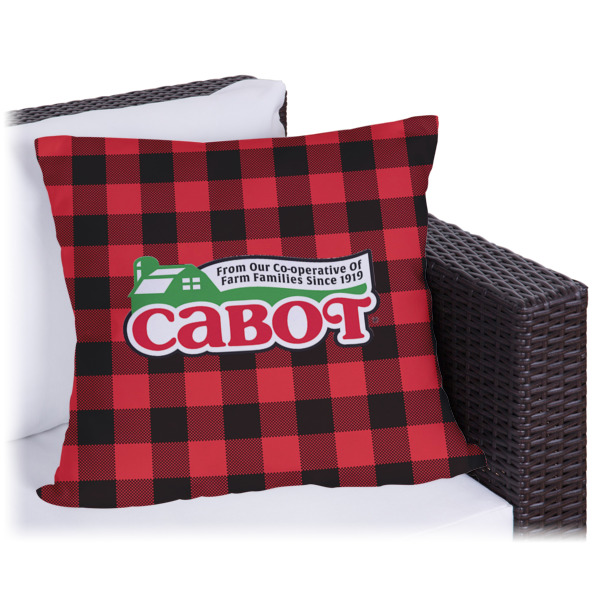 Custom Lumberjack Plaid Outdoor Pillow (Personalized)