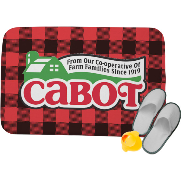 Custom Lumberjack Plaid Memory Foam Bath Mat (Personalized)