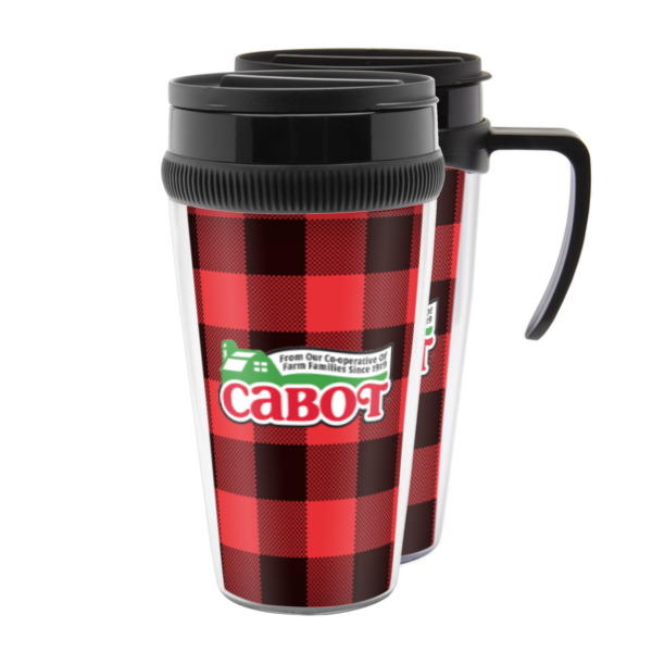 Custom Lumberjack Plaid Acrylic Travel Mug (Personalized)