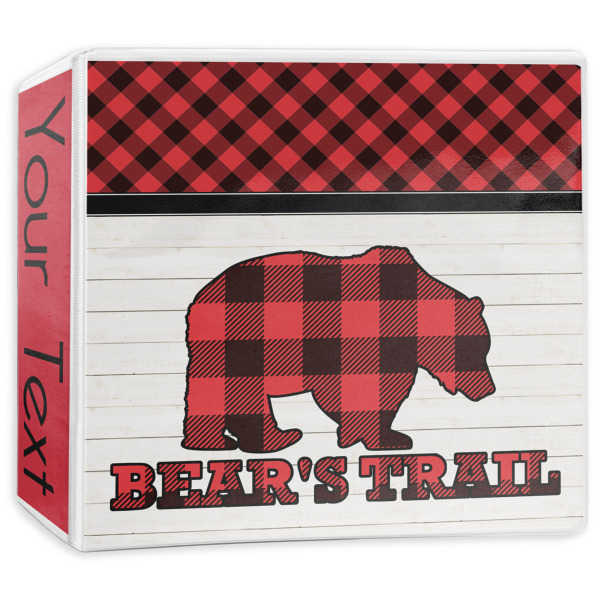 Custom Lumberjack Plaid 3-Ring Binder - 3 inch (Personalized)