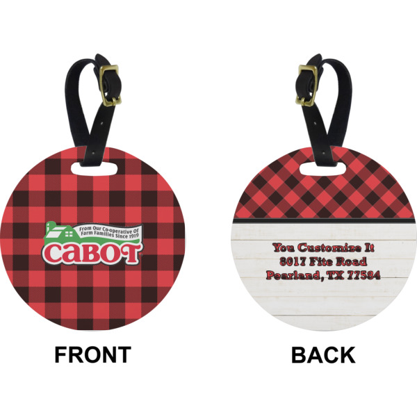 Custom Design - Circle Luggage Tag (Front + Back)