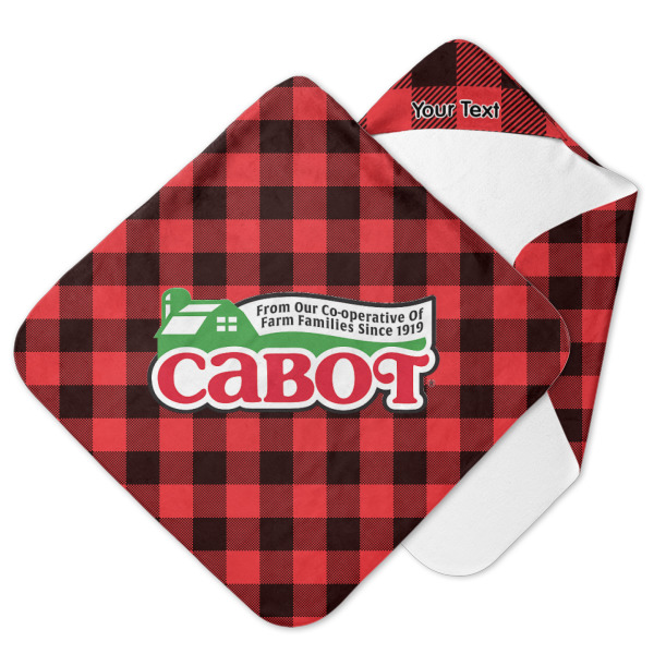Custom Lumberjack Plaid Hooded Baby Towel (Personalized)