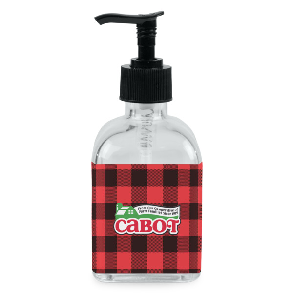 Custom Lumberjack Plaid Glass Soap & Lotion Bottle - Single Bottle (Personalized)