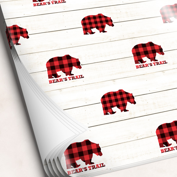 Custom Lumberjack Plaid Wrapping Paper Sheets (Personalized)