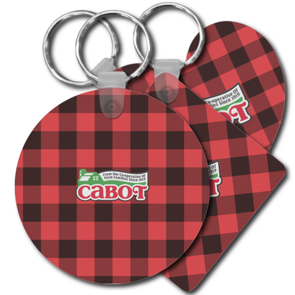 Custom Lumberjack Plaid Plastic Keychain (Personalized)