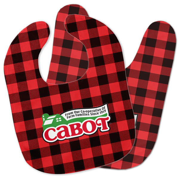 Custom Lumberjack Plaid Baby Bib w/ Name or Text