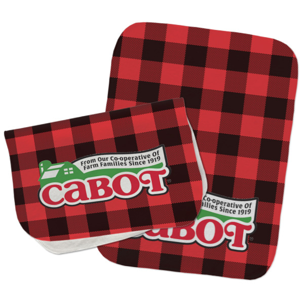 Custom Design - Two Rectangle Burp Cloths - Open & Folded