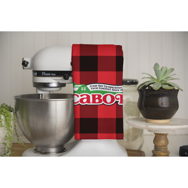 Custom Design - Waffle Weave Towel - Full Color Print - Lifestyle Image